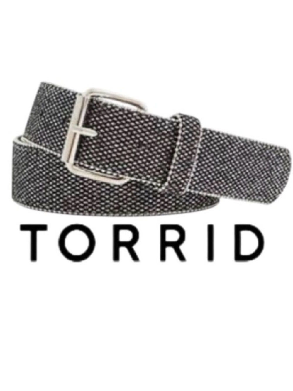 3X Torrid Black and Silver Belt with Buckle